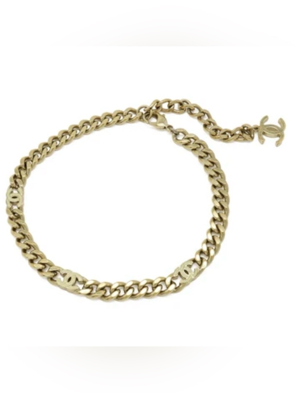 CHANEL Gold-Tone Chain Necklace
